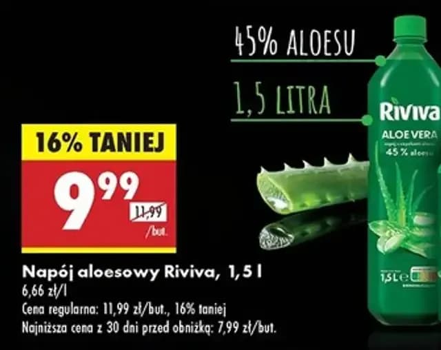 Napój aloesowy Biedronka - sprawdź skład, cenę i promocje Riviva
